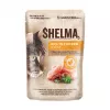 SHELMA kalkuni, pardi, kana ja veiselihaga kastmes – märg kassitoit – 12x85g