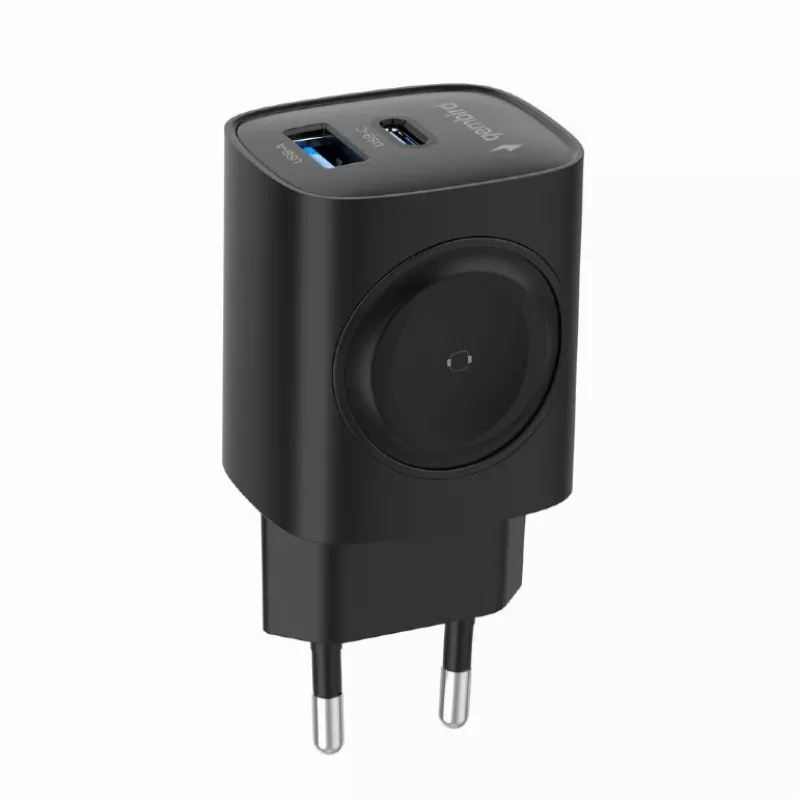 USB-A USB-C laadija 20W PowerDelivery Quick Charge 3.0, must