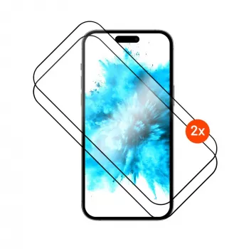 Karastatud klaasist ekraanikaitse FIXED Apple iPhone 17-le 2.5D Full Cover — 2 tk, must