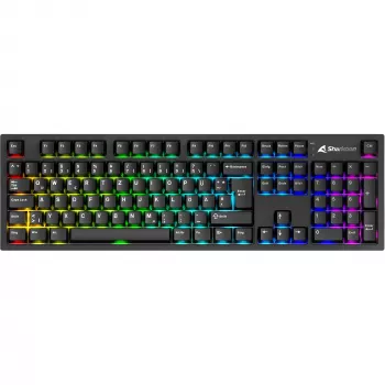 Mehaaniline klaviatuur Sharkoon OfficePal KB70W — lineaarsed vaiksed lülitid, juhtmevaba