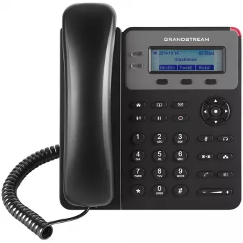 DECT-telefon Grandstream GXP1610 — must, LCD 132×48 px, peakomplekt (RJ-9), 1 telefonitoru, telefoniraamat 500, kõlaritelefon