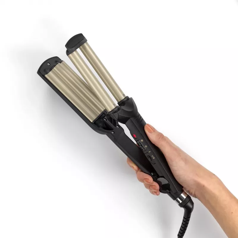 BaByliss C260E EasyWaves tekstureeriv triikraud soe must, hõbe 70,9 (1,8 m)