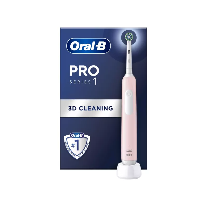 Oral-B Electric Toothbrush Pro Series 1 Cross Action Täiskasvanutele Laetav Roosa Kaasasolevate harjapeade arv 1 Hambapesurežiimide arv 3