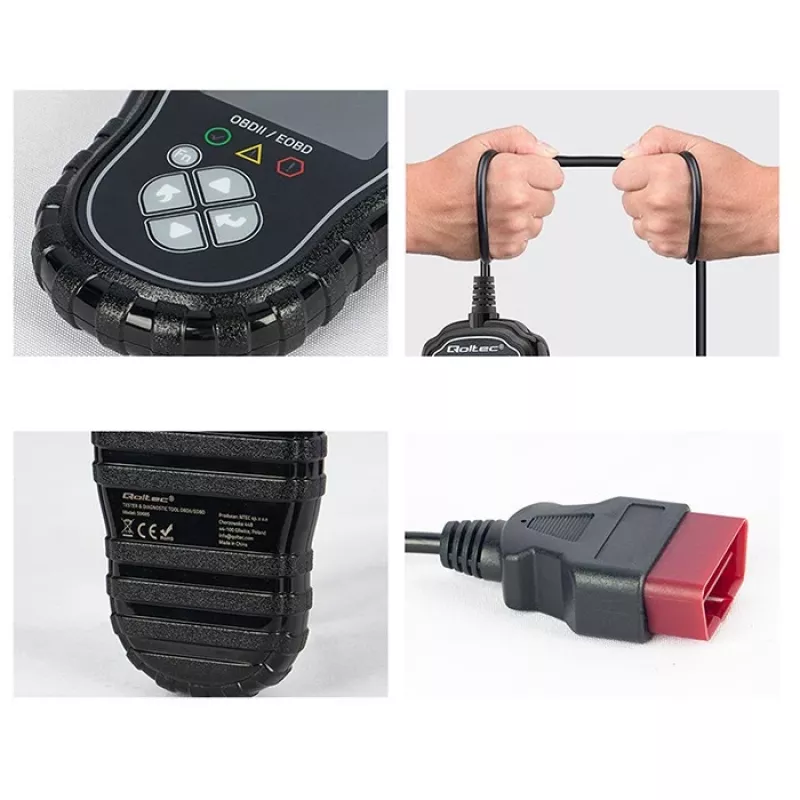 OBDII diagnostikatester QOLTEC ProLine 50685 — sõiduki OBD-II skanner 8V/25V süsteemidele