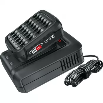 Aku-alguskomplekt 18V 1x 2,5Ah + kiirlaadija AL 18V-44 (must, liitium-ioonaku 2,5Ah, POWER FOR ALL ALLIANCE)
