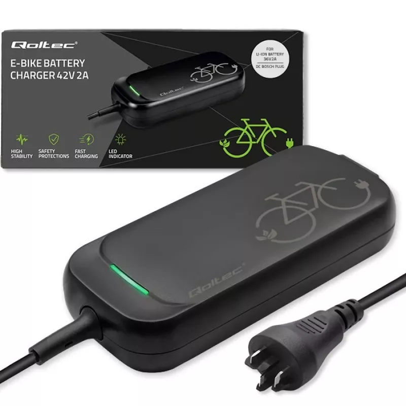 Laadija QOLTEC e-rattale Bosch 50762 36V/42V 2A
