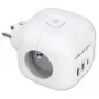 Pikendusjuhe QOLTEC 52548 3 vahelduvvoolupesaga ja USB-pordiga