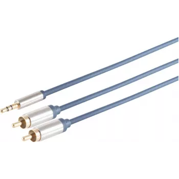 ShiverPeaks stereokaabel 2x RCA (Cinch) - 3,5 mm pistik, 1,5 m, mudel 30832-MHQ-õhuke