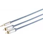 ShiverPeaks stereokaabel 2x RCA (Cinch) - 3,5 mm pistik, 1,5 m, mudel 30832-MHQ-õhuke
