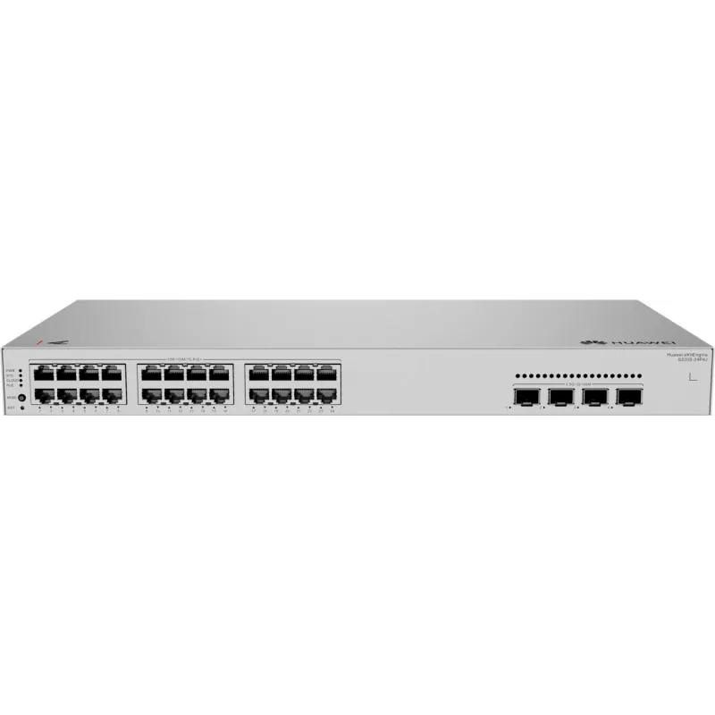 Huawei S220S-24P4J Gigabit PoE lüliti, 4x 2.5G SFP 24x PoE, 4x 2.5G SFP