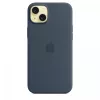 Apple iPhone 15 Plus silikoonümbris MagSafe'iga - Storm Blue