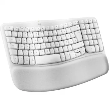 Klaviatuur Logitech Wave Keys for Mac QWERTZ Saksa Valge