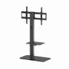 Põranda telerialus GEMBIRD TVS-86ST-01 43–86-tollistele teleritele, must, karastatud klaasist alus, VESA 100x100–600x400, max 60 kg