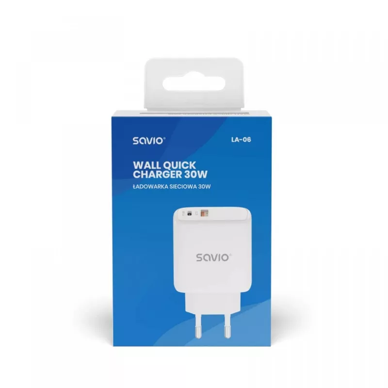 SAVIO LA-06 USB Type A & Type C Quick Charge Power Delivery 3.0 siseruumides