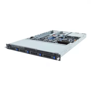 1U rack-serveri platvorm GIGABYTE R133-C13-ACG1 — AMD B650E emaplaat, Socket AM5, 4x DDR5 UDIMM pesa, 800 W koondatud toiteplokk, 4x 2,5-tollist/3,5-tollist pesa