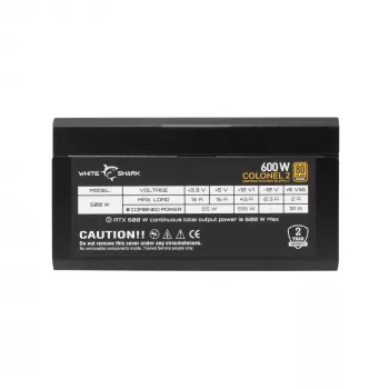 Toiteplokk White Shark GPSU-B600S Colonel-2 600W