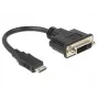 Video kaabli adapter DeLOCK 65564 0,2 m HDMI Type C DVI-D Must