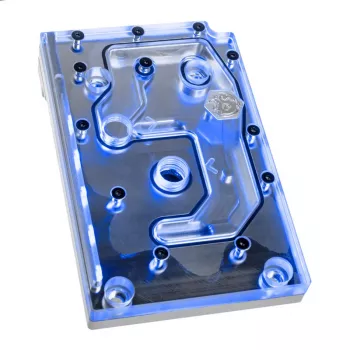Vesiblokk BitsPower Monoblock ASRock X399M Taichi RGB jaoks, akrüül/vask, nikeldatud, 90×142×29,1 mm