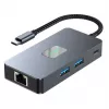 TB-adapteri jaotur USB C (7in1) HDMI USB SD/tf RJ45 (2500 Mbps) PD