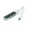 ROLINE mobiilne USB 3.2 Gen 1 jaotur, 4-suunaline, Type A+C ühenduskaabel