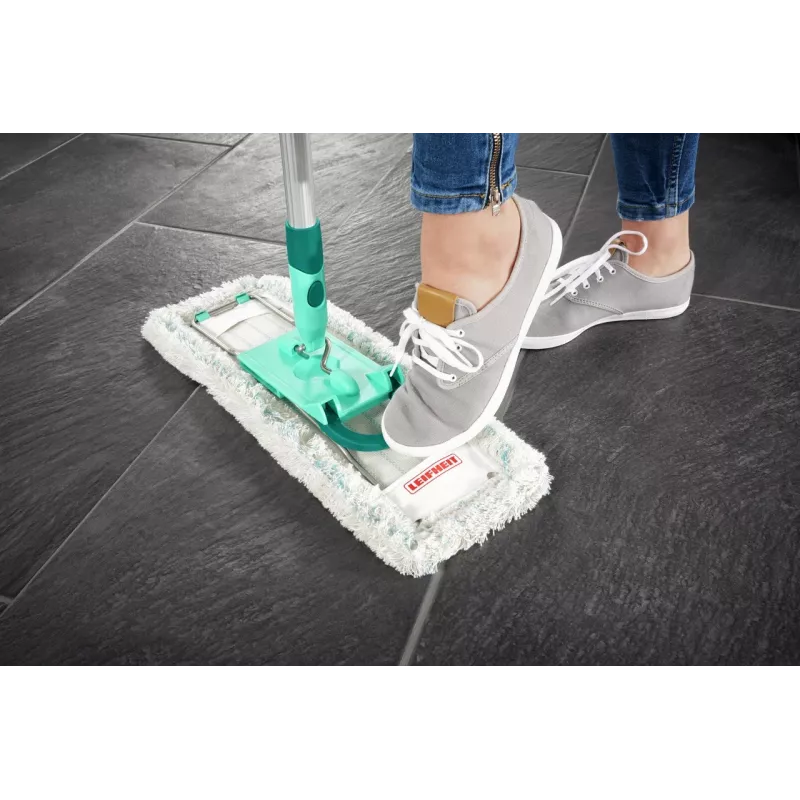 Lame mopp Leifheit Profi XL puuvill pluss — 420 mm laius, 360° pöörlev pea, puuvill/kiud, alumiiniumist käepide