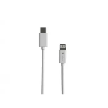 Kaabel USB Natec USB-C Lightning 1 m Valge (NKA-2150)