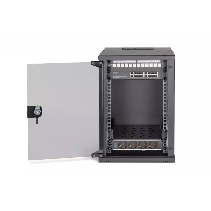 Seinale paigaldatav korpus Digitus DN-49103-SET 9U 315 x 300 mm Must