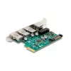 DeLOCK PCI Express x1 kaart, 3 × USB 5 Gbps Type-A, 1 × Gigabit LAN