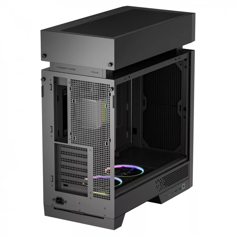 Lauaarvuti korpus DeepCool CL6600 Must — toetab ATX/PS2/SFX/SFX-L toiteplokke, 140 mm esiventilaatoreid, 120/140 mm üla- ja tagaventilaatoreid, 2,5/3,5 tolli draive