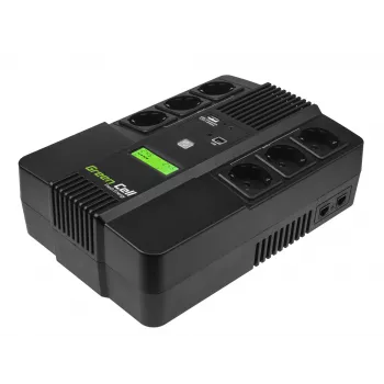Green Cell AiO 800VA LCD katkematu toiteallikas (UPS) Line-Interactive 0.8 kVA 480 W 6 AC-pistikupesa