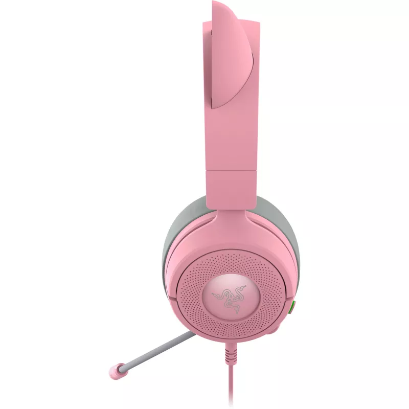 Peakomplekt Razer Kraken Kitty V3 X — juhtmega USB Type-A, kõrvapealne, 20–28 kHz, 1,3 m kaabel, roosa
