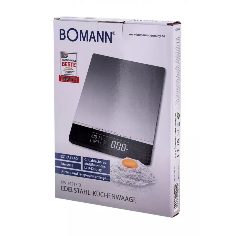 Bomann KW 1421 CB - LCD - must - roostevaba teras - 160 x 230 x 18 mm - 18 mm - AAA - roostevaba teras (614211)