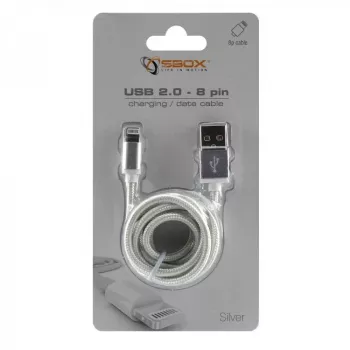 Sbox USB 2.0 8 Pin IPH7-S hõbedane