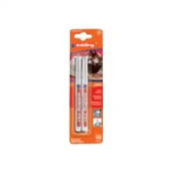Markerpliiatsid Edding e-751 Valge peen ots, 2 tk pakend, valge tint