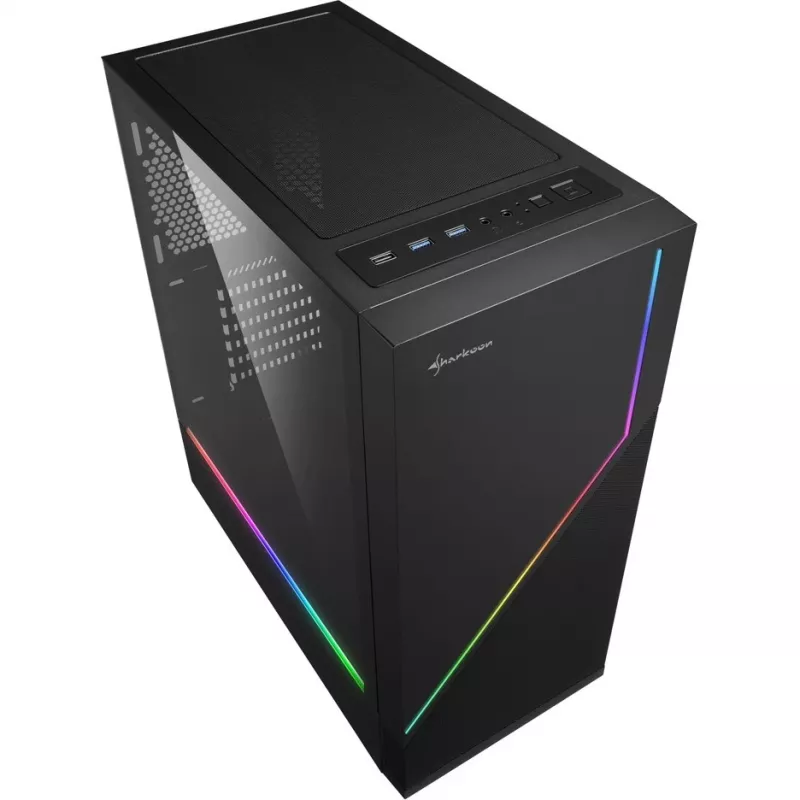 Sharkoon RGB FLOW Midi Tower ATX ilma toiteplokita USB/Heli