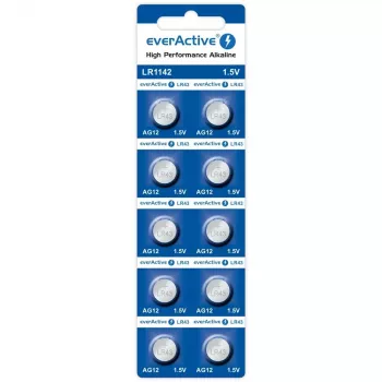 leelisnööpelement everActive G12 AG12 1,5 V — komplektis 10 tk