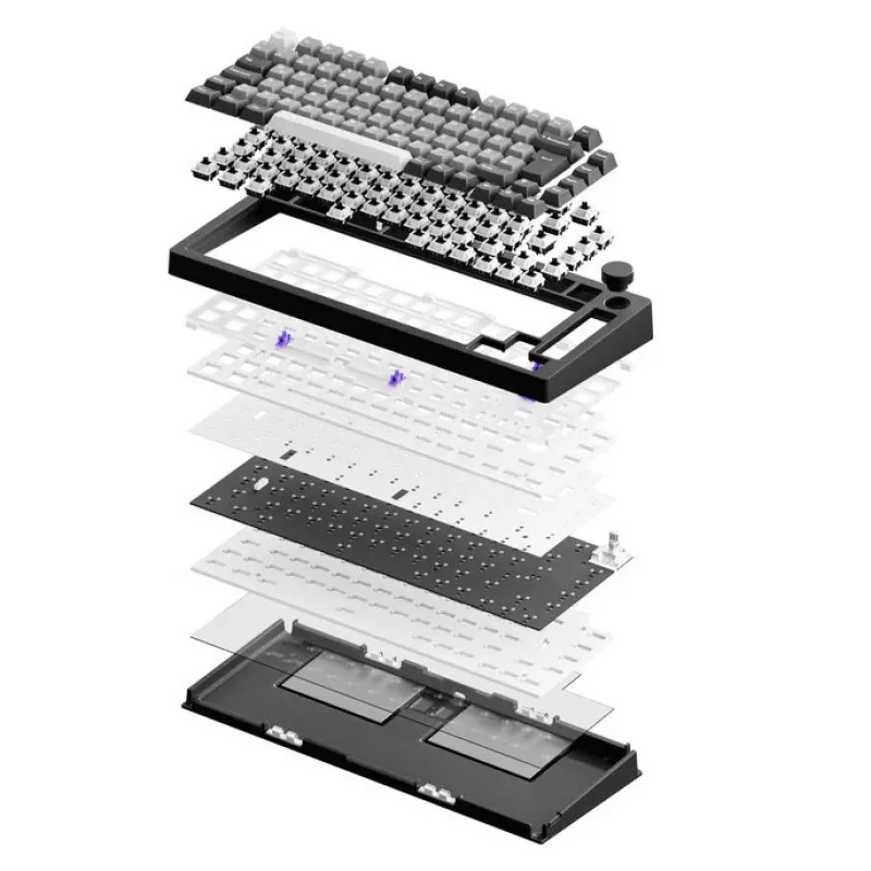 Mehaanilise klaviatuuri barebone-komplekt AKKO Monsgeek M1 V5 ISO Dark Night, ISO paigutus, barebone
