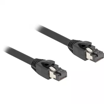 Delock - Paigalduskaabel - RJ-45 (M) kuni RJ-45 (M) - 50 cm - 7,5 mm - SFTP, PiMF - CAT 8,1 - Halogeenivaba, Snagless - Must (80232)