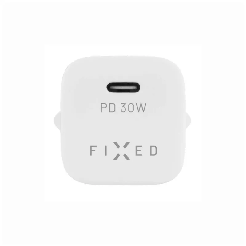 Kaasaskantav USB-C reisilaadija FIXED FIXC30M-C-WH 30W kompaktne disain