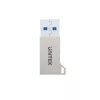 USB-pistikuadapter Unitek A1034NI, hõbedane, USB 2.0/3.2 Gen1, kuni 5 Gbit/s, tsinkkest, 36×16,7×5,7 mm