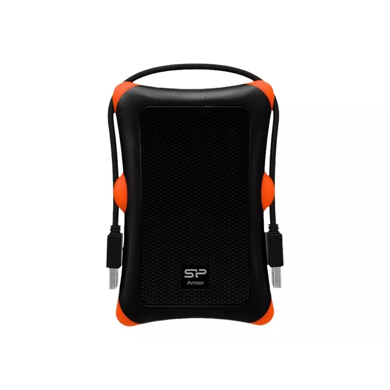 HDD/SSD-korpus Silicon Power Armor A30, 2,5-tolline ühe pesaga, USB 3.2 Gen 1, Micro-USB A, oranž/must