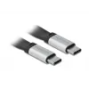 USB-kaabel DeLOCK 85926 USB 3.2 Gen 2 0,22 m USB C Must Hõbedane