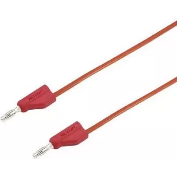 VOLTCRAFT Test Lead [Pistik 4 mm - Pistik 4 mm] 1 m Punane MSB-300 (MSB-300-1-Punane)