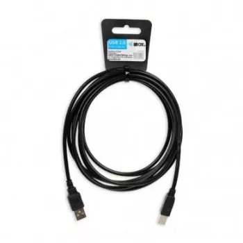 iBox IKU2D USB kaabel 3 m USB 2.0 USB A USB B Must