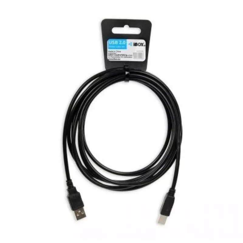 iBox IKU2D USB kaabel 3 m USB 2.0 USB A USB B Must