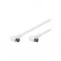 Wentronic Goobay SAT nurgaühenduskaabel, F-Quick, 100% varjestatud, valge, 5 m - F-Pistik (Quick) 90° F-Pistik (Quick) 90° (67344)