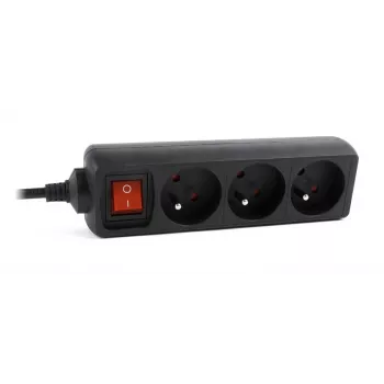 Gembird EG-PSU3F-01 piksekaitse must 3 AC-pistikupesa 230 V 0,6 m