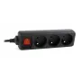 Gembird EG-PSU3F-01 piksekaitse must 3 AC-pistikupesa 230 V 0,6 m