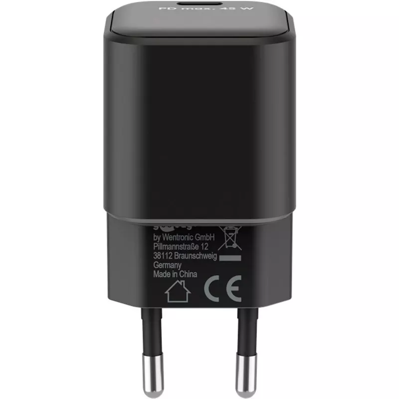 Goobay laadija 65331 sise vahelduvvoolu kiirlaadimine must USB USB-C