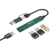 CANYON jaotur DS-02 4in1 USB-A/C Roheline